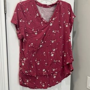 Bundle - Latched Mama Shirt VNeck Layered Hem Nursing Top Soft